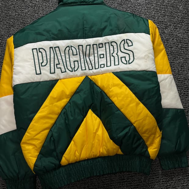 90s 프로플레이어 NFL 그렌베이 패커스 바시티 자켓 315