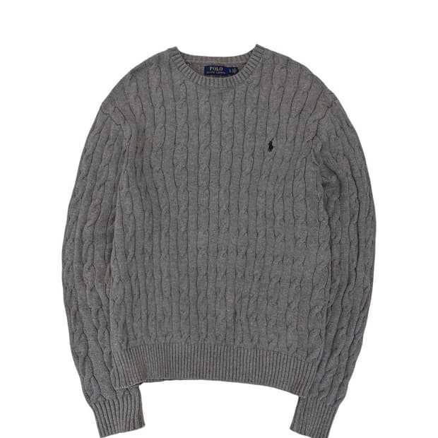 폴로 케이블니트 그레이 (XL) 