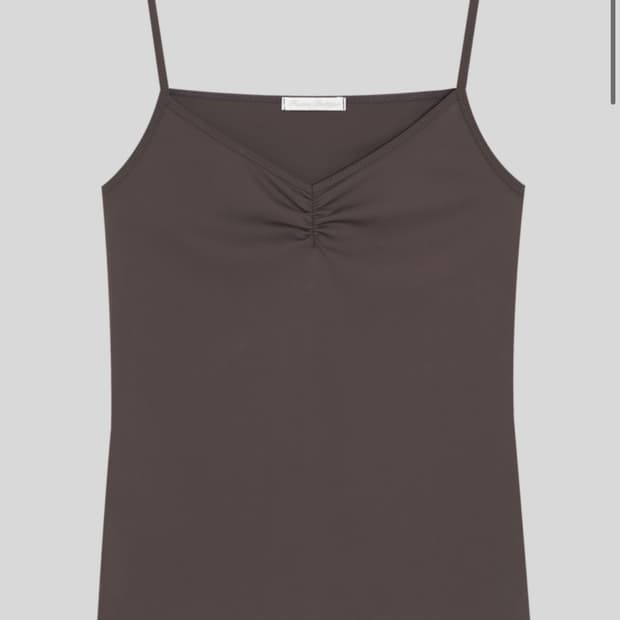 [fe.3] clear sleeveless (brown)