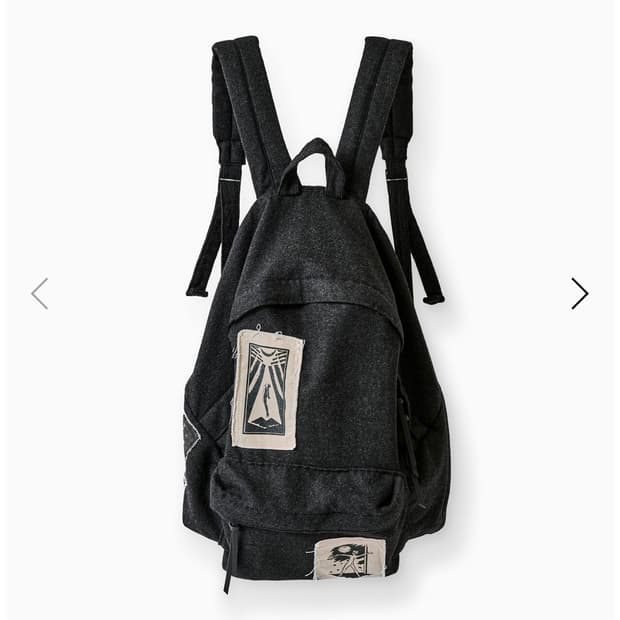 이얼즈어고 빈티지 보일드 울 백팩 멜란지 차콜