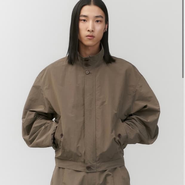 아모멘토 립스탑 볼륨 점퍼 블랙 M 남녀공용