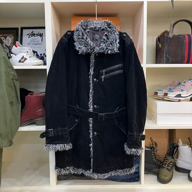 Roushatte 블랙 퍼코트 XL