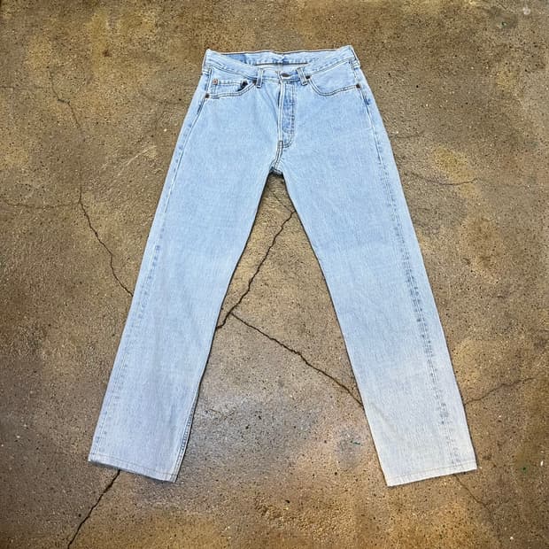 빈티지 리바이스 501 연청바지 데님 팬츠