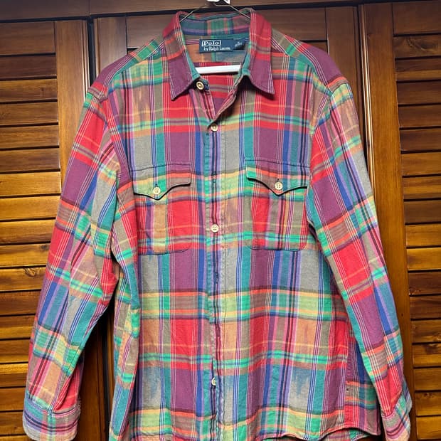 폴로 나바호 패턴 체크 셔츠 