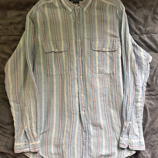 폴로 랄프로렌 스트라이프 린넨 셔츠