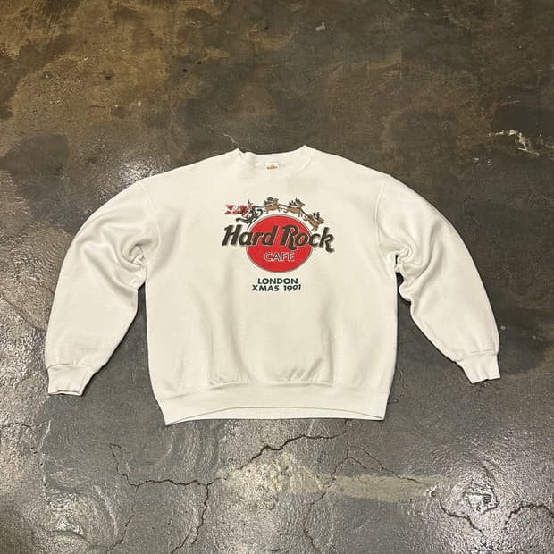 90s Hard Rock Cafe 하드락 런던 Xmas 스웻셔츠 L