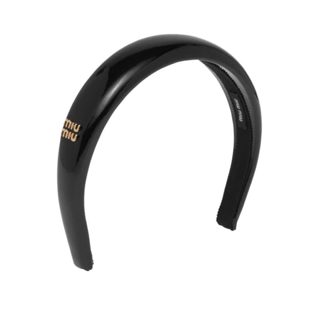미우미우 miu miu 헤어밴드 블랙