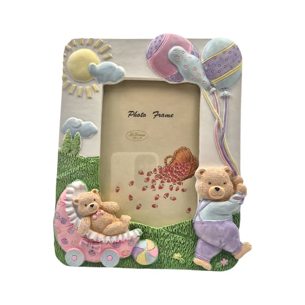 90s 라돈나 키치 테디베어 베이비 액자