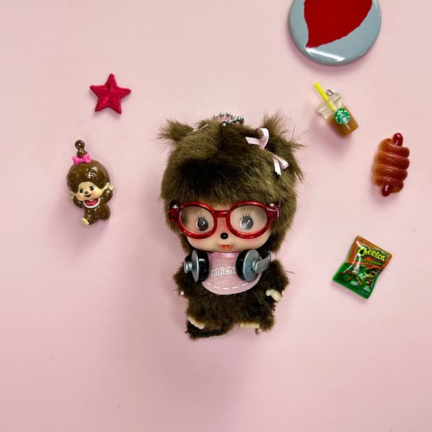 카스텀💕[정품 몬치치 · 베비치치 SS 여아 걸 빅헤드 키링]