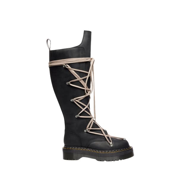 닥터마틴 x 릭 오웬스 1B60 쿼드 솔 펜탈레이스 부츠 블랙