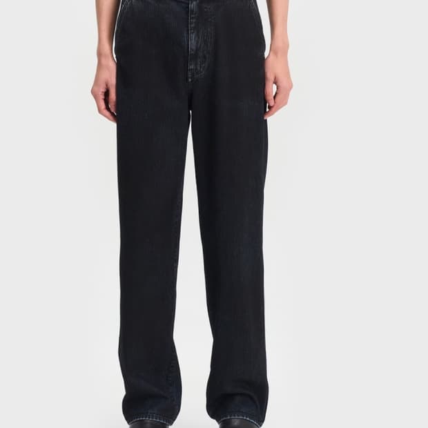 벨리에 트루 레귤러 데님 팬츠 - 페인티드 블랙