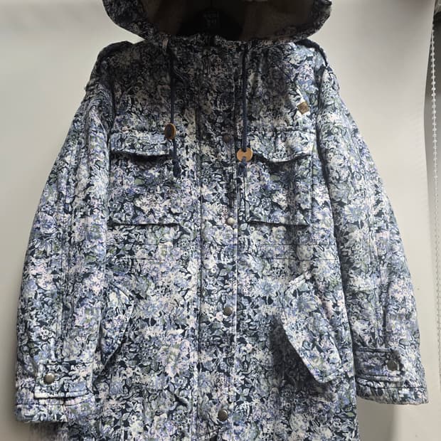 써스데이아일랜드 플라워 야상 패딩 S