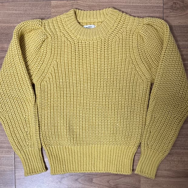 이자벨마랑 옐로우 퍼프 니트 36