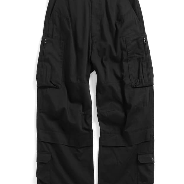 [3] Zip Cargo Work Pants Black