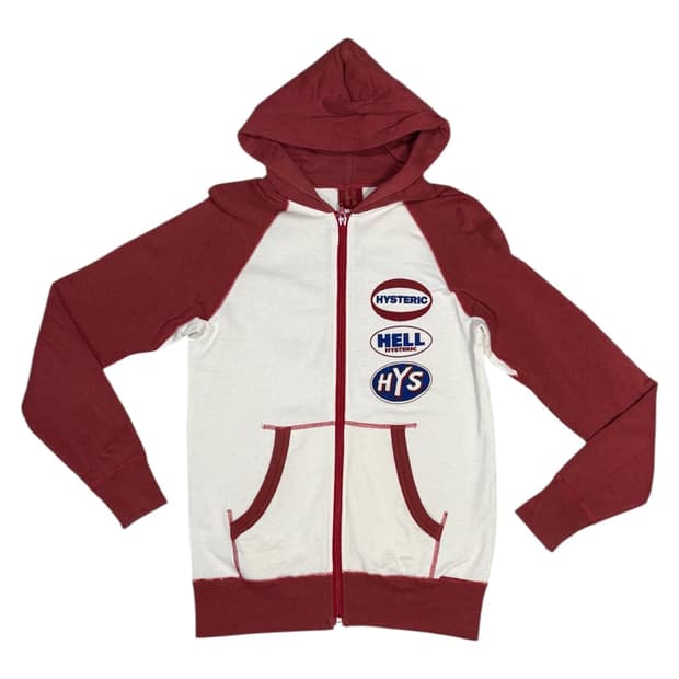 히스테릭 글래머 아카이브 라글란 아이코닉 로고 후드 집업 자켓