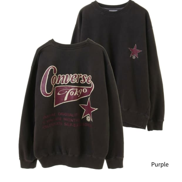 Converse Tokyo(컨버스도쿄) 피그먼트 백프린팅 맨투맨