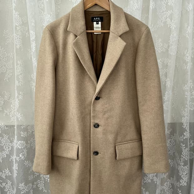 XS) 아페쎄 A.P.C 울 코트 베이지