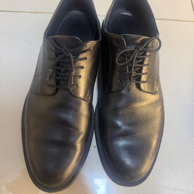 zara 자라 소가죽 레더 에센셜 더비슈즈 구두 43사이즈 판매