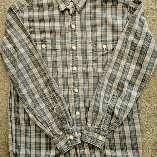 RRL 더블알엘 플레이드 트윌 워크셔츠