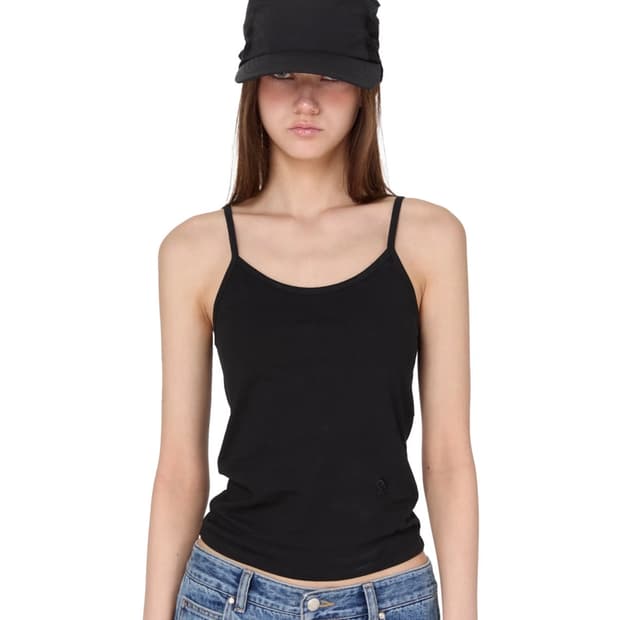 썬번프로젝트 베이직 슬리브리스 탑 블랙