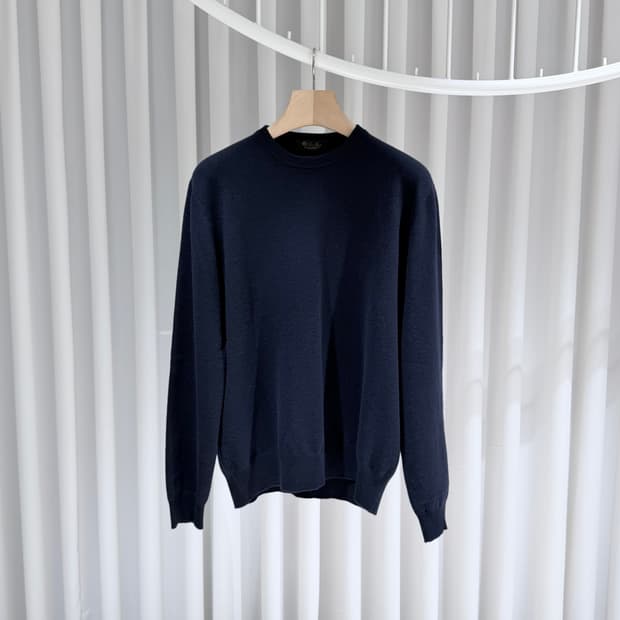 (A+/50) / 로로피아나 파크빌 크루넥 니트 베이비 캐시미어 네이비