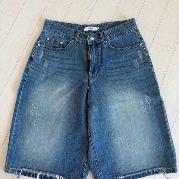 누아클레 nuakle 데님 팬츠 반바지 유니섹스