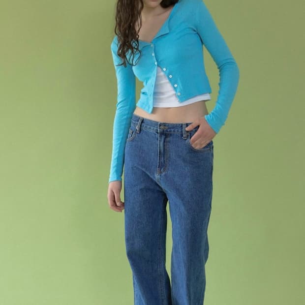 헤더먼트 세레나 가디건 터콰이즈