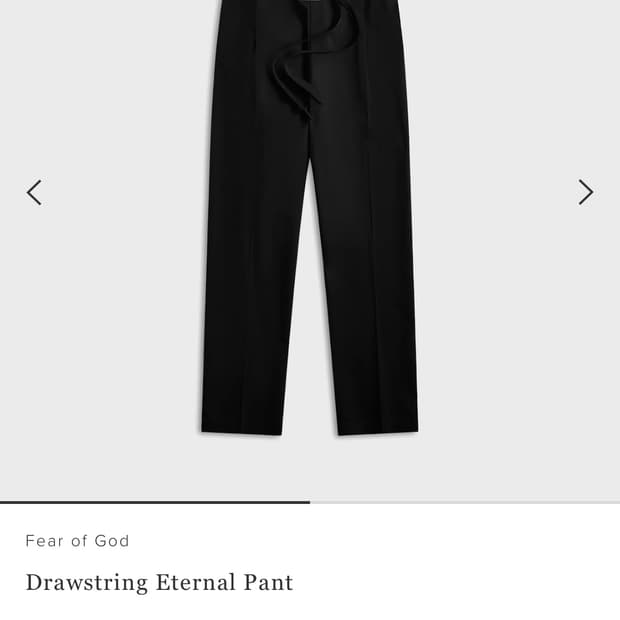 피어오브갓 25ss 옥스포드 드로우스트링 이터널 팬츠 블랙