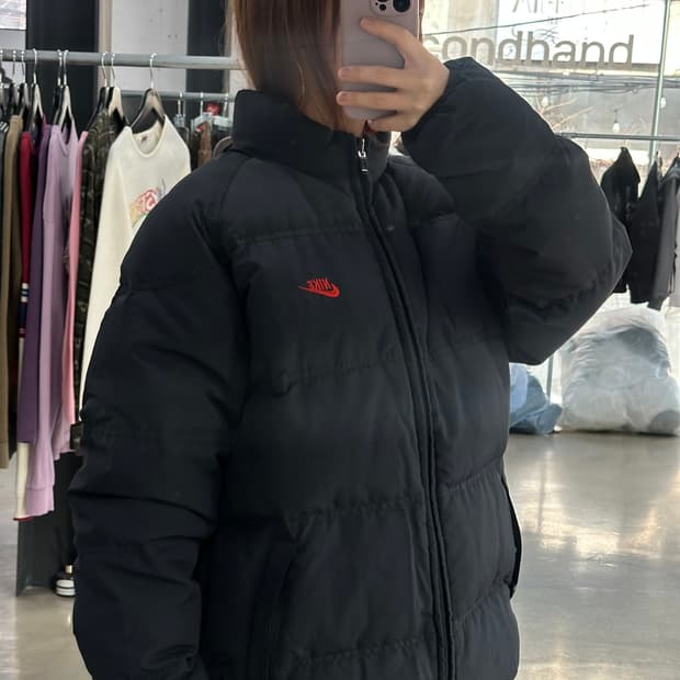 나이키 00s 리버시블 백빅로고 패딩