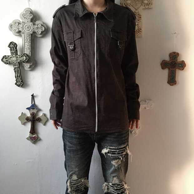 Pocket point shirt zip up