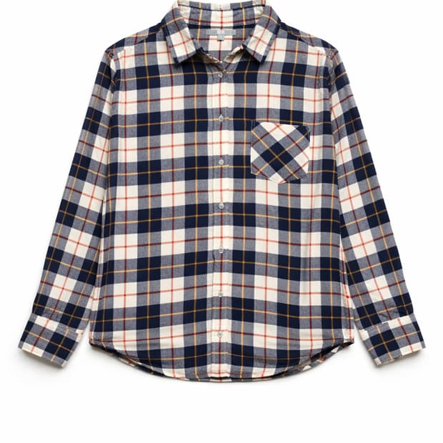 JPN 일본 빈티지 y2k 모리걸 유니클로 네이비 코튼 체크 셔츠 S
