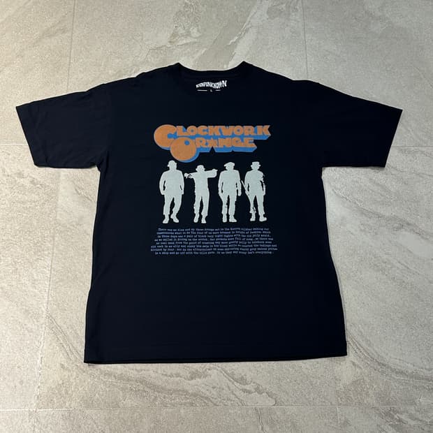 시계태엽오렌지 네이비 반팔 티셔츠 L
