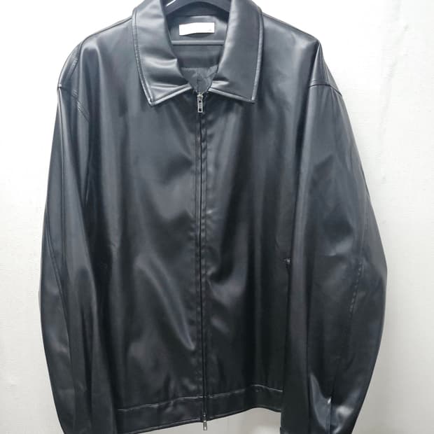 SCENT 블랙 레더 남성 자켓 XL