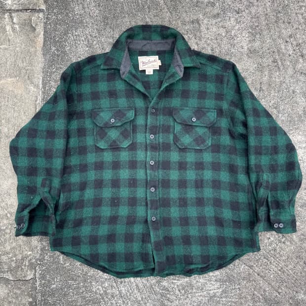 [M~L] Woolrich 울리치 체크 울 셔츠