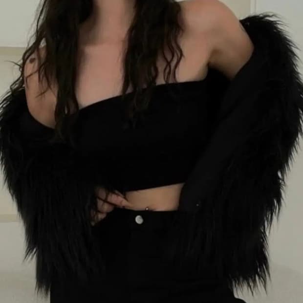 오도어 크루엘라 퍼자켓 블랙