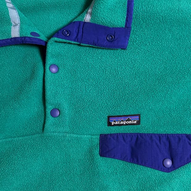 10s 파타고니아 신칠라 스냅티 민트 블루 L