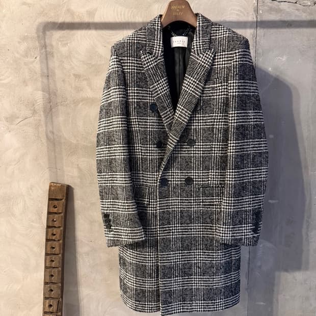 산드로 더블브레스티드 코트 남성95-100