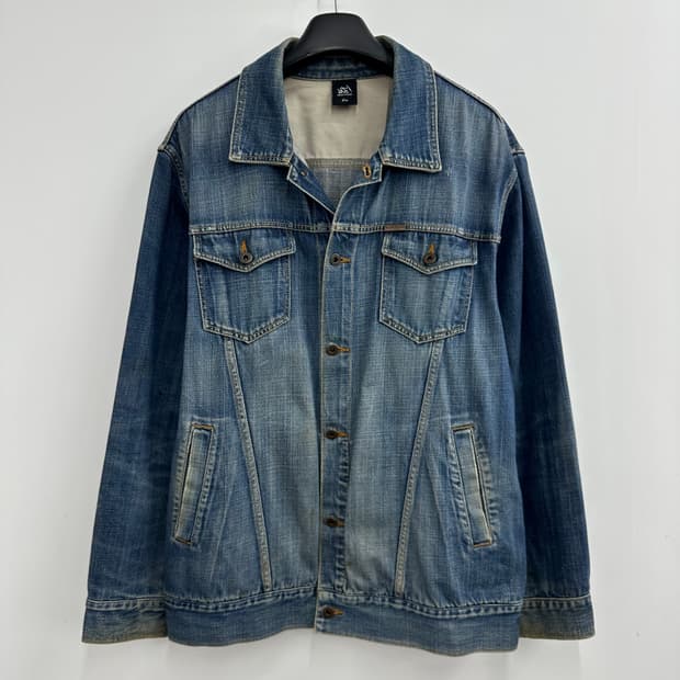 105 마자플라바 남자 디스트로이드 워싱 데님자켓