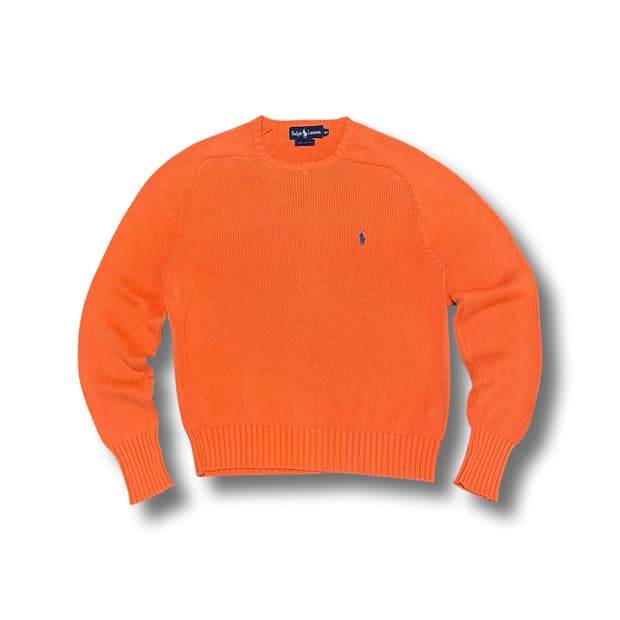 [S]폴로 랄프로렌 80s 빈티지 오렌지 니트 스웨터