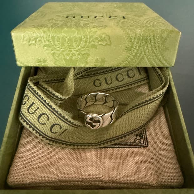 구찌 인터로킹 반지 18호