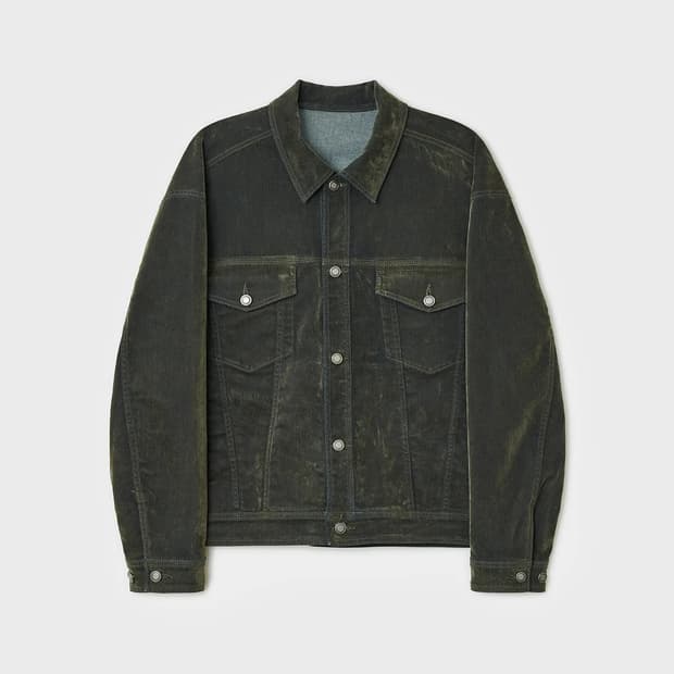 벨리에 타입3 트러커 데님자켓 05(105) 후로킹 올리브