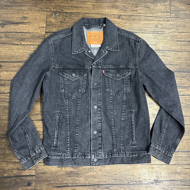 리바이스 프리미엄 블랙 데님 자켓 M  트러커 자켓