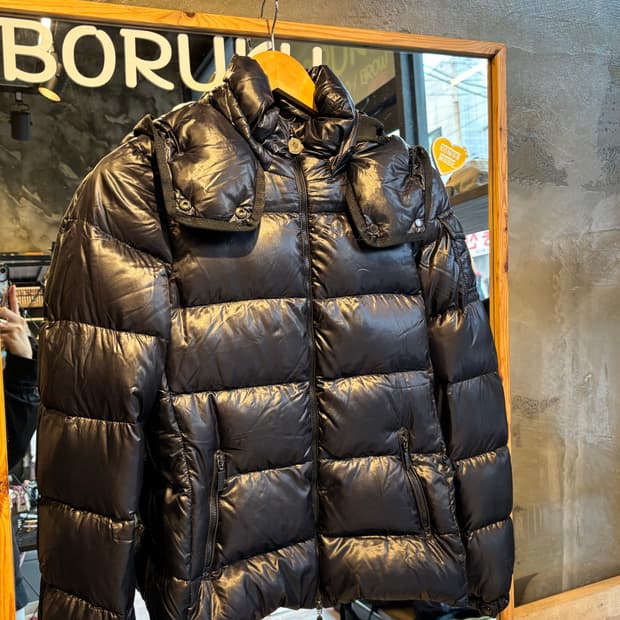 몽클레어 블랙 다운 숏패딩 0사이즈