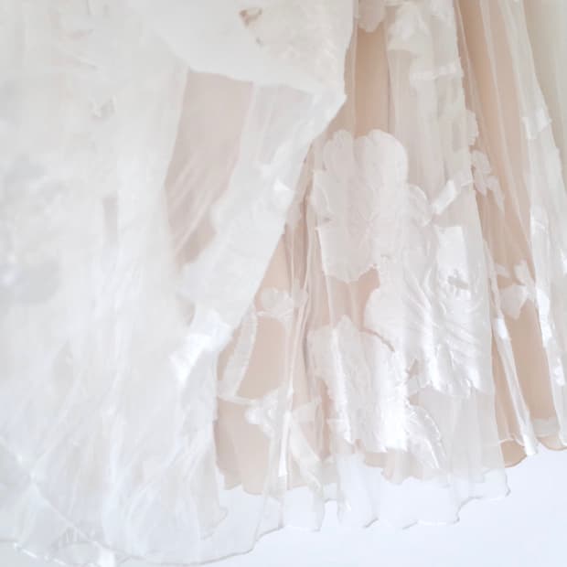 Chloe applique lace skirt