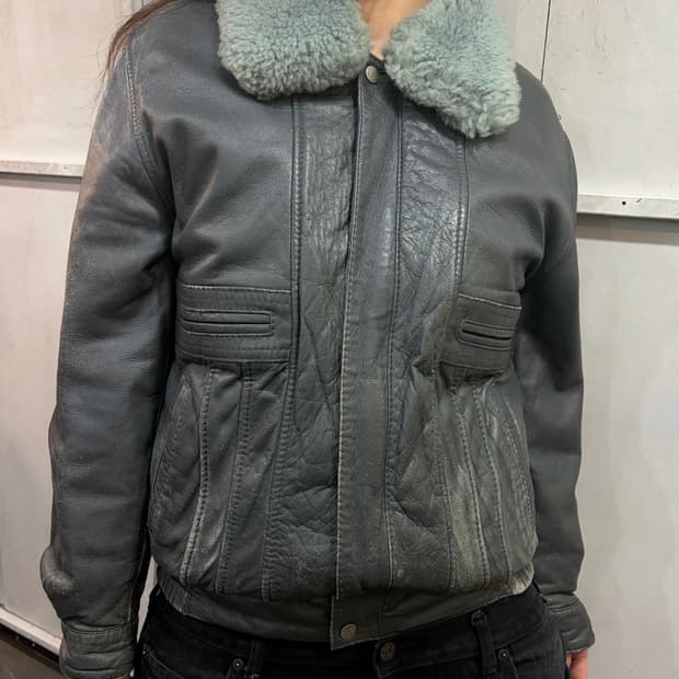 90s LONDONFOG leather G-1 bomber jacket