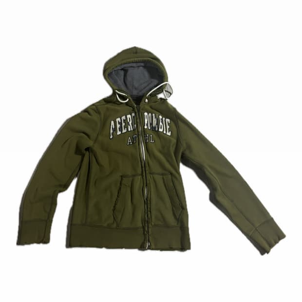 빈티지 카키 아베크롬비 후드집업