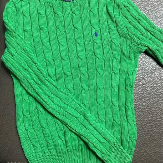 폴로 랄프로겐 케이블 여성 니트 그린
