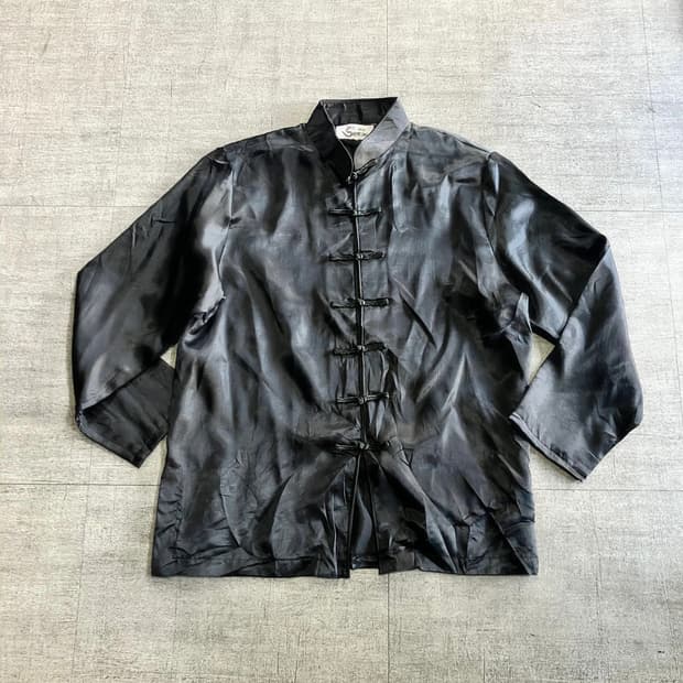 일본빈티지 Hunling 오리엔탈보헤미안 차이나 레더셔츠