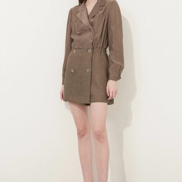 타임 더블 브레스티드 점프수트 55사이즈