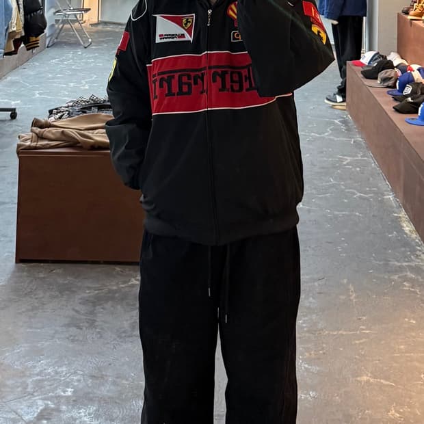 빈티지 페라리 F1 레이싱 패딩 재킷 H1318